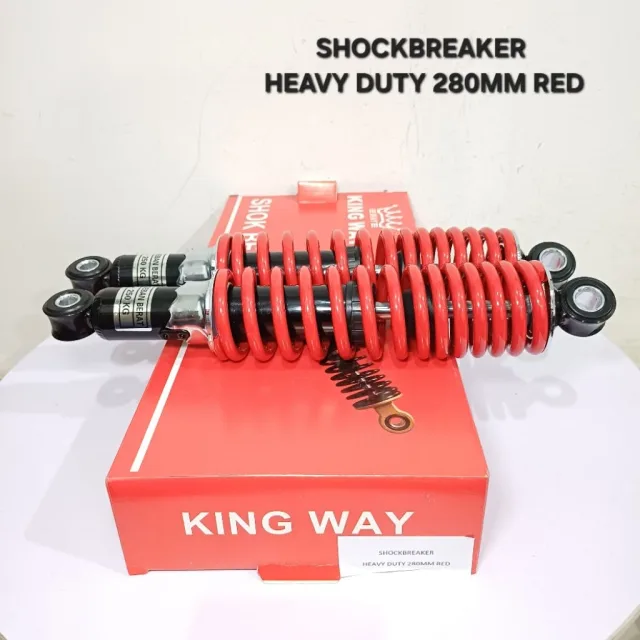 SKOK SHOCKBREAKER SHOCK BREAKER BELAKANG HEAVY DUTY 280 MM 280MM HEAVY DUTY RED MERAH