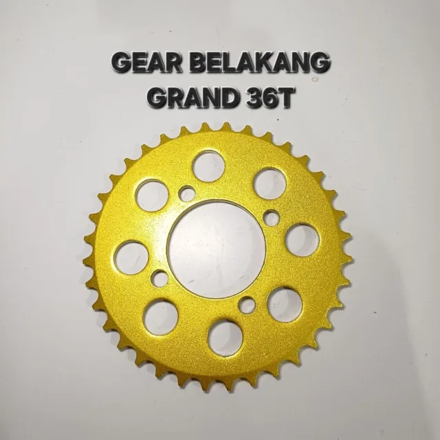 GOLD EMAS LUBANG BULAT GEAR GIR GER BELAKANG GRAND SUPRA 36T 36 T LUBANG BULAT GOLD