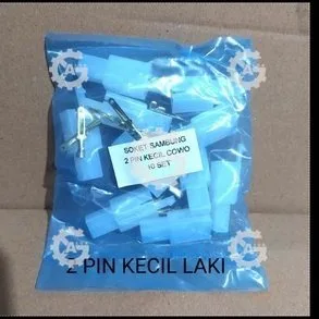 SOKET SOCKET SKUN SET SAMBUNGAN 2 PIN KECIL LAKI COWO MALE ISI 10 SET