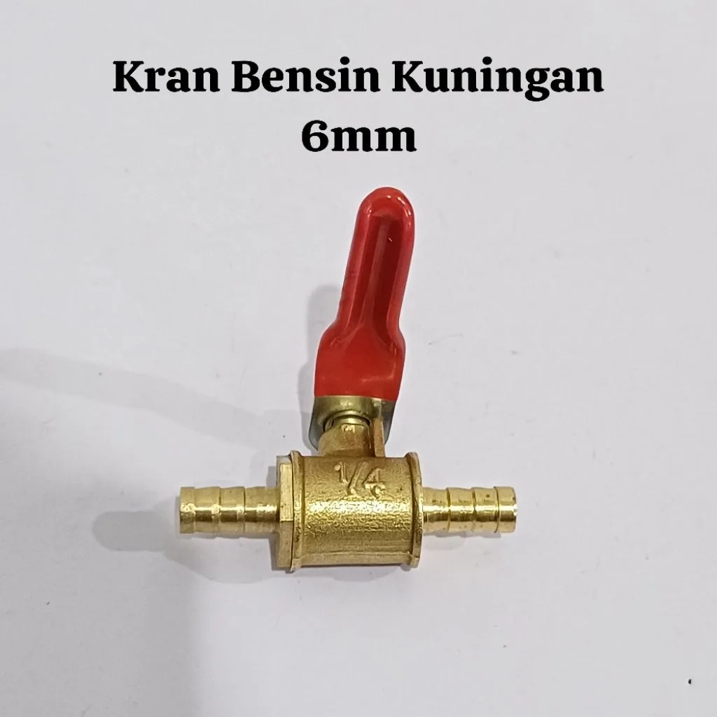 KRAN KERAN BENSIN KUNINGAN UNIVERSAL 1/4 6MM