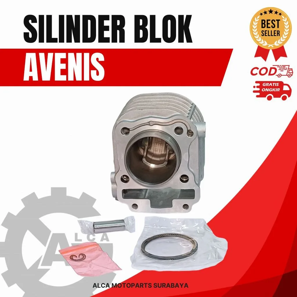 SILINDER BLOK SEHER ASSY SET PISTON SUZUKI AVENIS