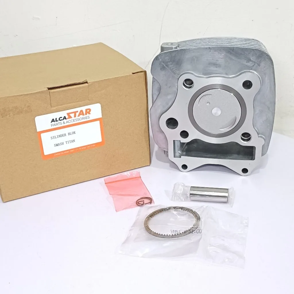 CYLINDER SILINDER BLOK SEHER ASSY SET PISTON KIT SMASH TITAN