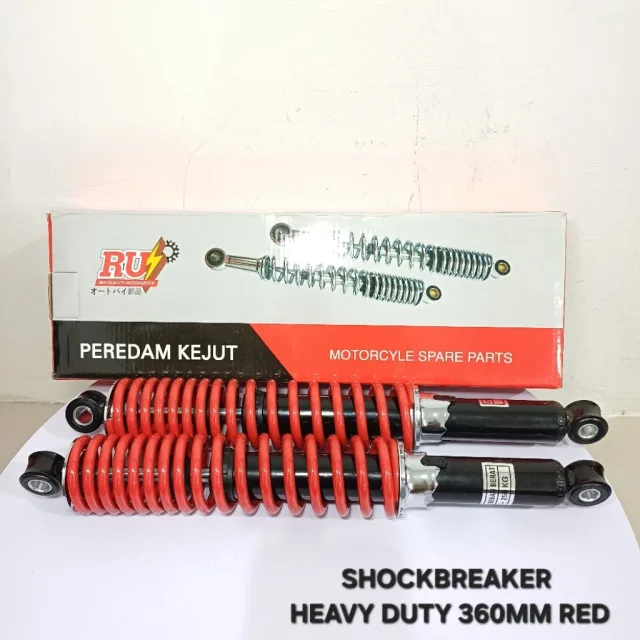 SKOK SHOCKBREAKER SHOCK BREAKER BELAKANG HEAVY DUTY 360 MM 360MM HEAVY DUTY RED MERAH