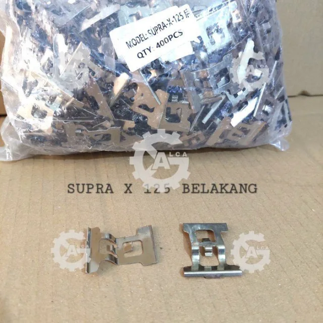 ISI 3 PC PLAT TAHANAN KAMPAS REM PLAT DISPAD SUPRA X 125 BELAKANG STAINLESS PER 3 PC