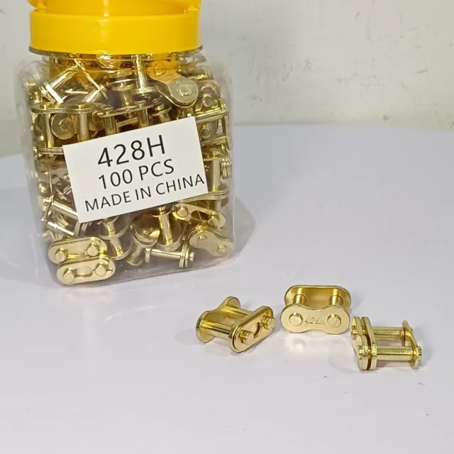 HRG PER 20 PCS SAMBUNGAN RANTAI 428 H 428H WARNA EMAS GOLD HARGA 20 BIJI 428H