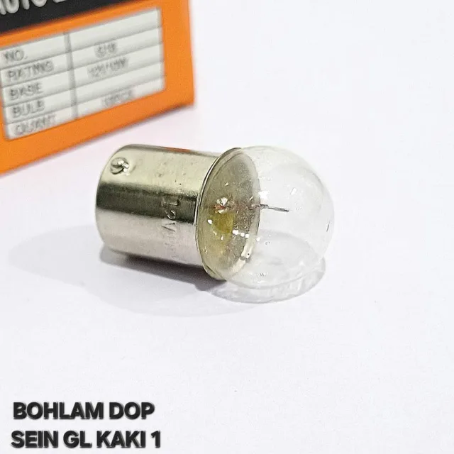 HARGA PER 20 PCS (2 BOX) DOP BOHLAM BOLAM LAMPU RETENG RETING SEIN GL 12V / 10W PUTIH