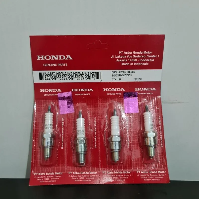 ISI 4 PC BUSI U22 U22FSU DENSO HONDA GRAND SUPRA X FIT MIO REVO AHM PER RENTENG ISI 4 J1L-1-07