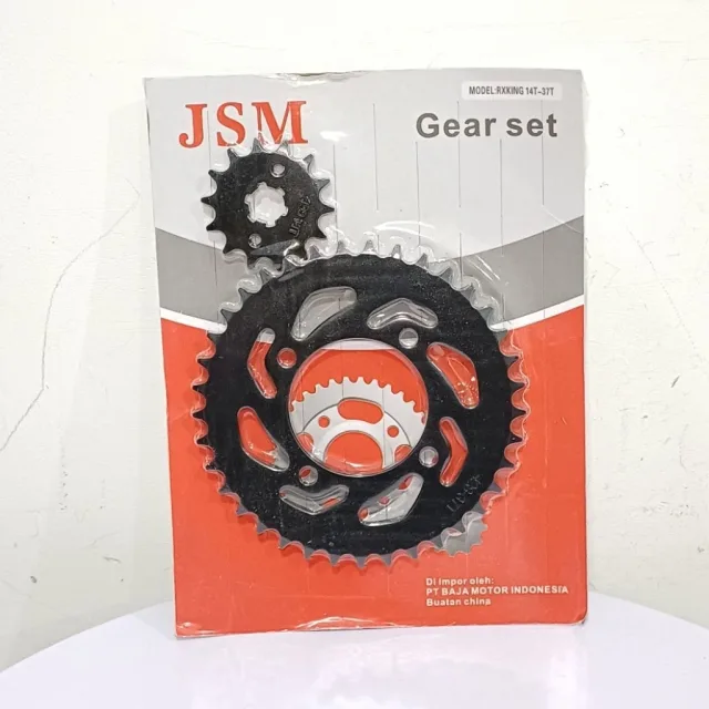 JSM GIR GEAR GER SET DEPAN BELAKANG RX KING RXKING 37T 14T DEPAN BELAKANG