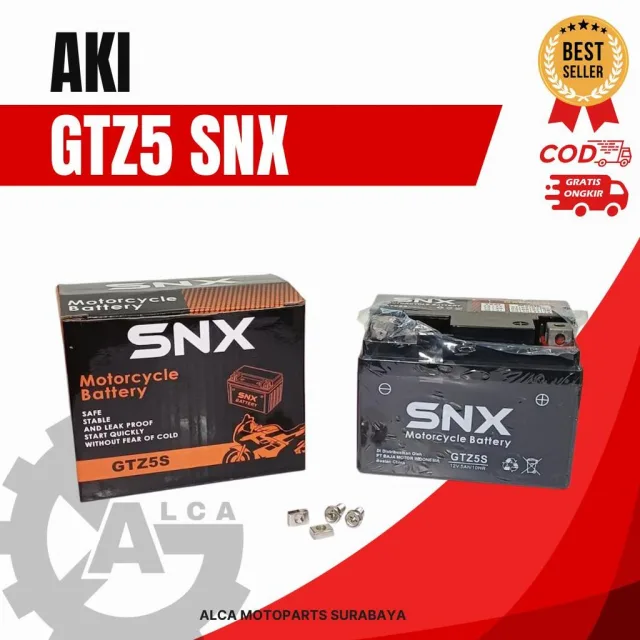SNX ACCU AKI FULL KERING GTZ5 YTZ5 HTZ5 BARANG IMPORT AIR TERISI SNX