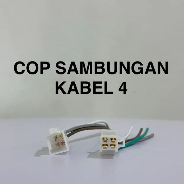 ISI 5 SET COP SOKET SOCKET SAMBUNGAN 4 PIN KABEL DAN SKUN PER 5 SET