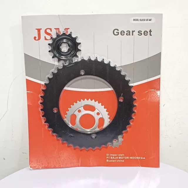 JSM GIR GEAR GER SET DEPAN BELAKANG KLX 150 44T 14T DEPAN BELAKANG