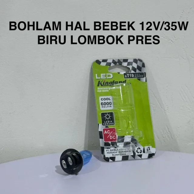 HRG PER 2 BIJI DOP BOHLAM LAMPU HALOGEN BIRU CABE LOMBOK LANCIP 12V 35 WATT TERMURAH