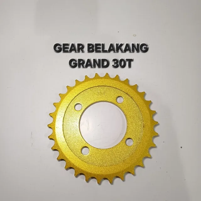 GOLD EMAS LUBANG BULAT GEAR GIR GER BELAKANG GRAND SUPRA 30T 30 T LUBANG BULAT GOLD