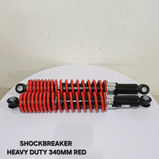 SKOK SHOCKBREAKER SHOCK BREAKER BELAKANG HEAVY DUTY 340 MM 340MM HEAVY DUTY RED MERAH