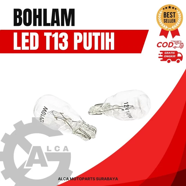 Bohlam T13 12V 10W Isi 100 Pcs – Multiwarna